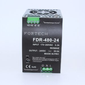 Fortech 480W-24V 20Amp Ray Tip Güç Kaynağı